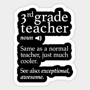 3Rd Grade Teacher Shirts Funny Third Grade Teachers Gifts Sticker